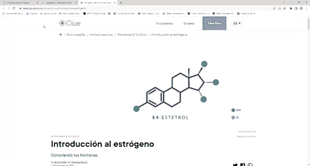 a computer screen shows the chemical structure of e4 esterol