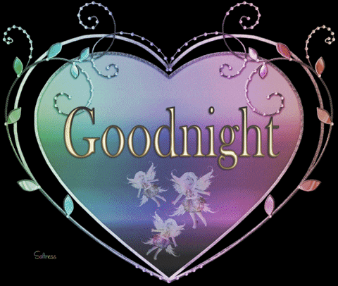 a colorful heart with the words goodnight on it