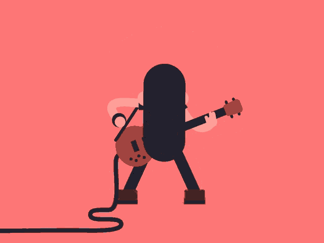 a cartoon drawing of a person giving a rock and roll sign