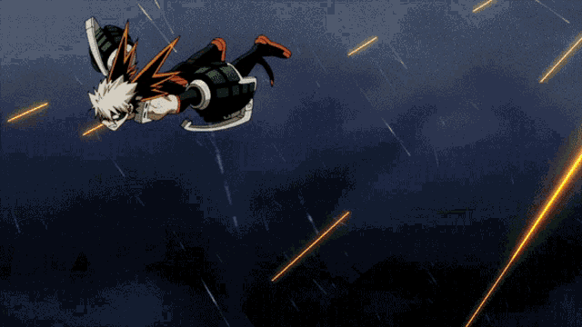 a cartoon character is flying through the air while holding a dynamite