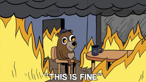 Chicago Bears This Is Fine GIF - Chicago Bears This Is Fine Bear GIFs