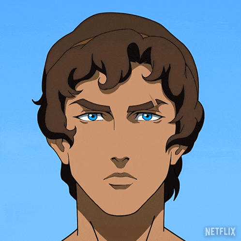 a cartoon of a man 's face with a netflix logo in the corner