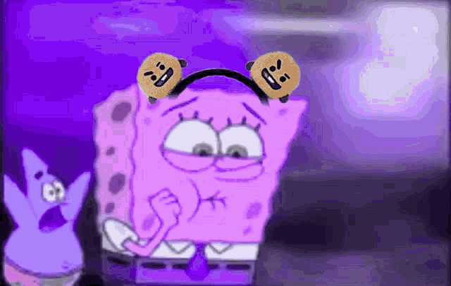 Purple Spongebob Spongebob Gas Bts GIF - Purple Spongebob Spongebob Gas Bts Spongebob Running Bts GIFs