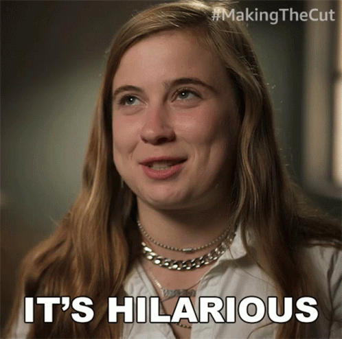 Its Hilarious Olivia Oblanc GIF - Its Hilarious Olivia Oblanc Making The Cut GIFs