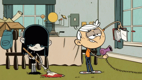 Clean Up GIF - Loud House Post Party Mop GIFs
