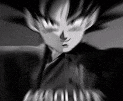 a black and white photo of a person with a very angry face .