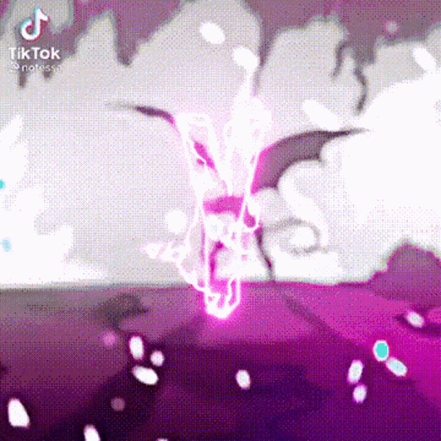 a pixel art of a dragon with a purple background