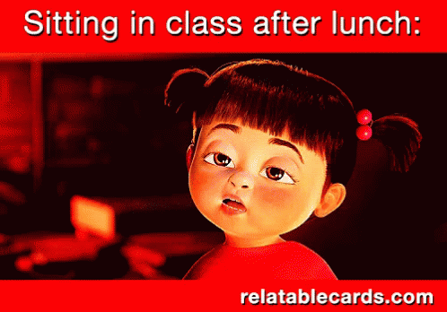 Sitting In Class After Lunch GIF - Class Sleep Monsters Inc GIFs