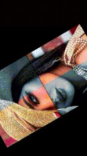 a close up of a woman 's face in a collage of different pictures