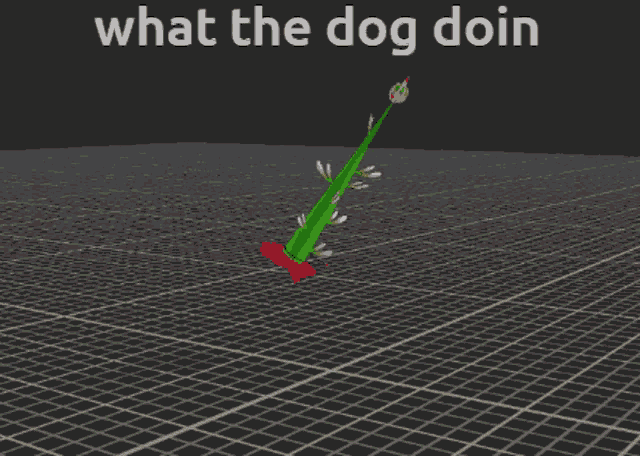 a 3d model of a plant with the words " what the dog doin " on the bottom