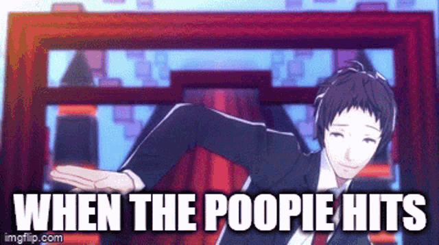 Adachi When The Poopie Hits GIF - Adachi When The Poopie Hits Poop GIFs