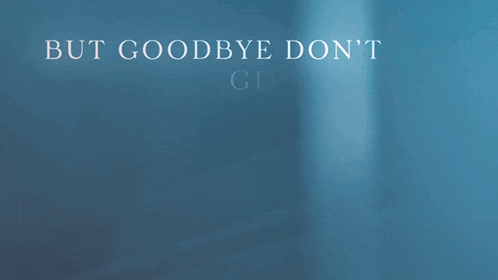 but goodbye don 't give a damn is written on a blue background