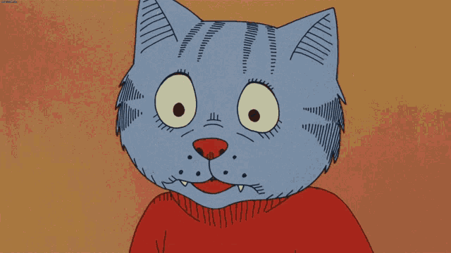 a cartoon cat with the words son of a bitch on it