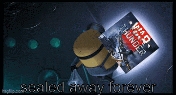 a picture of a minion holding a book that says war thunder