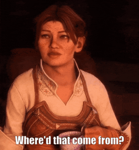 a woman holding a cup with the words where 'd that come from