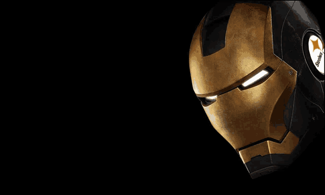 a close up of iron man 's helmet with the word gatorade on it