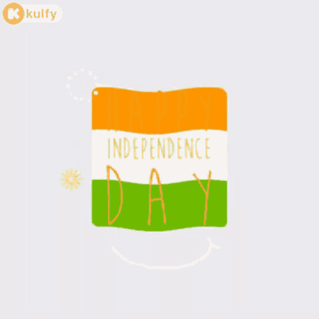 a green white and orange flag in a white circle