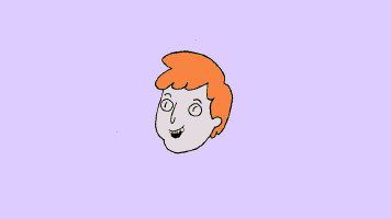 a cartoon drawing of a boy surrounded by green money