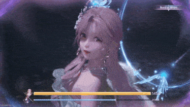 a screenshot of a video game shows a girl with a burst of whim