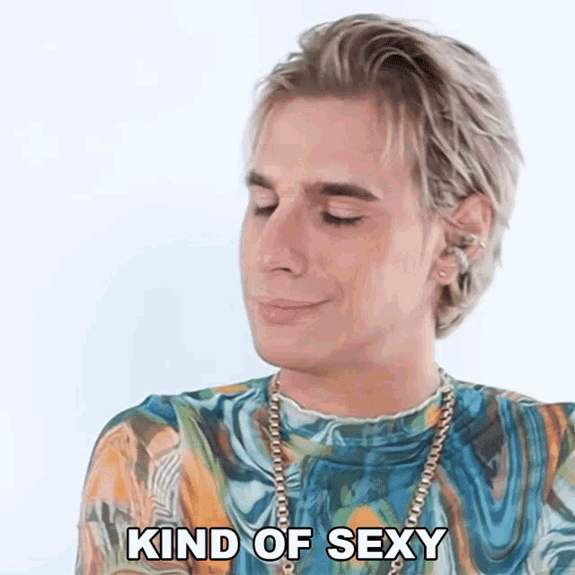 a man says " kind of sexy " while wearing a necklace
