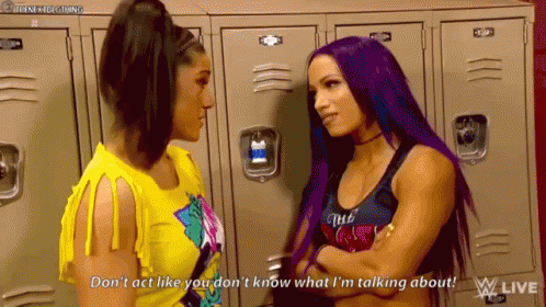 Bayley Dont Act Like You Dont Know What Im Talking About GIF - Bayley Dont Act Like You Dont Know What Im Talking About Amnesia GIFs