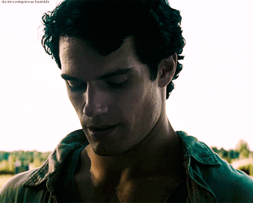 a close up of a man 's face with the words demivampirew tumblr written below it