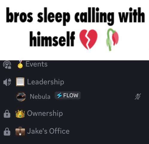a meme that says bros sleep calling with himself on it