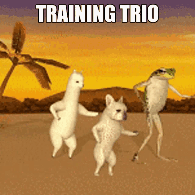 Training Trio Danganronpa GIF