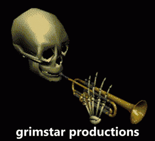 Trumpet Skull GIF - Trumpet Skull Grimstar GIFs