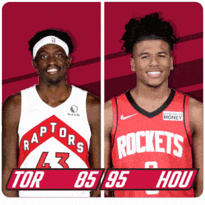 Toronto Raptors (85) Vs. Houston Rockets (95) Third-fourth Period Break GIF - Nba Basketball Nba 2021 GIFs