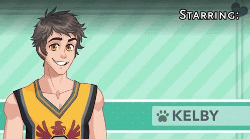 a man in a yellow basketball jersey is starring in a video game
