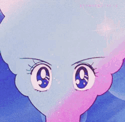 a close up of a cartoon character 's face and eyes