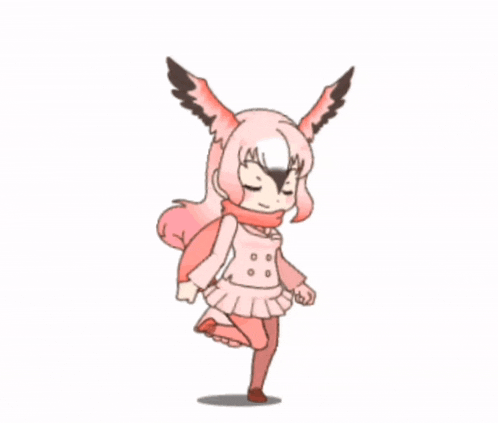 a cartoon of a girl with feathers flying around her head