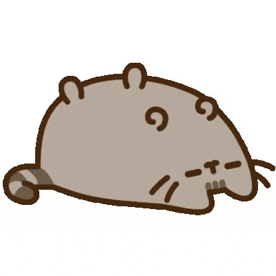 a cartoon drawing of a cat laying down on its back .