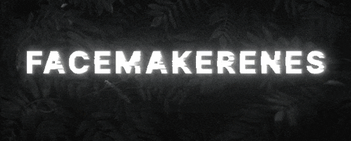 a black and yellow sign that says facemakerenes em