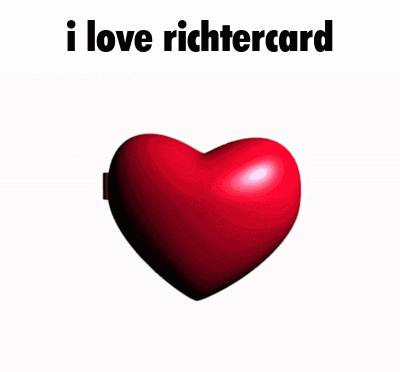 a picture of two hearts with the words i love richtercard