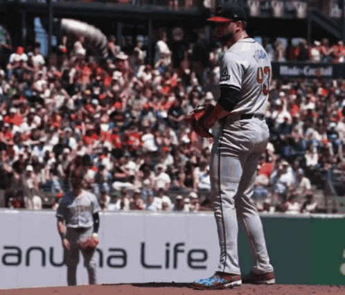 a baseball player with the number 19 on his back