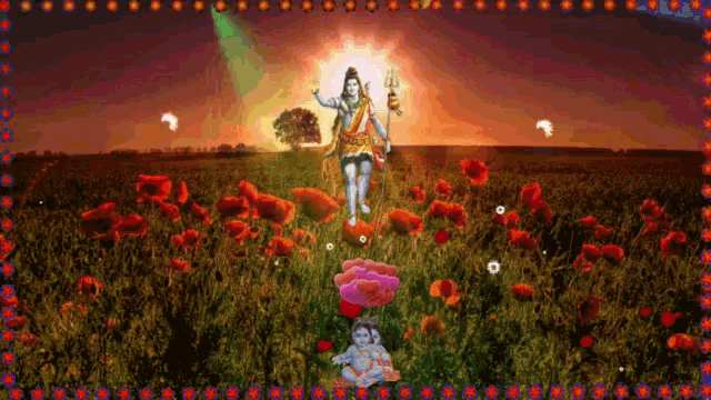 Good Morning Lord Krishna GIF - Good Morning Lord Krishna Flowers GIFs