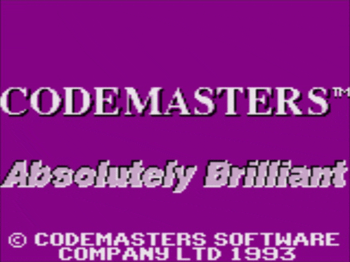 a purple background with white text that says codemasters software company ltd 1993