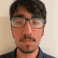 a man with glasses and a beard looks at the camera .