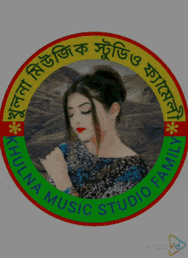 a logo for khulana music studio family with a woman in the center