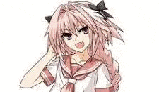 a drawing of a girl with pink hair wearing a sailor suit .