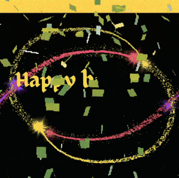 a happy birthday salsa greeting card with confetti and fireworks