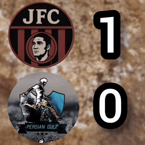 a logo for jfc and a logo for persian gulf soccer teams