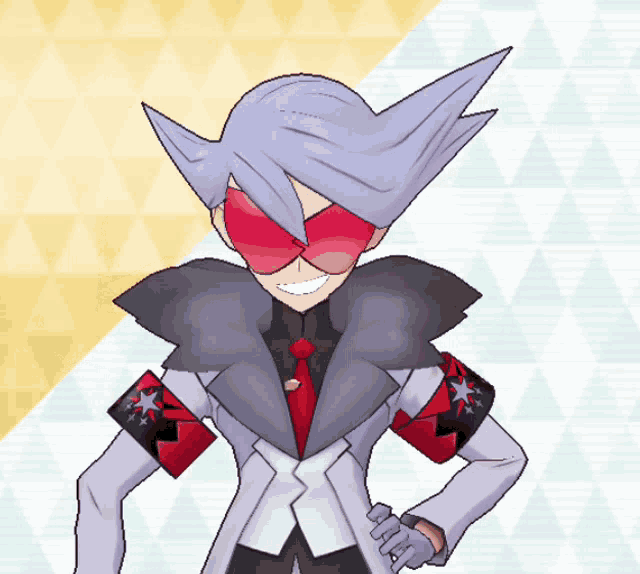a cartoon character wearing sunglasses and a white coat