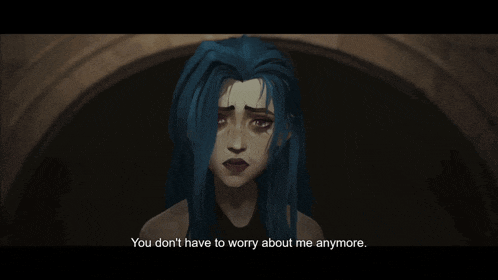 a cartoon character with blue hair says you don 't need to feel guilty about being happy