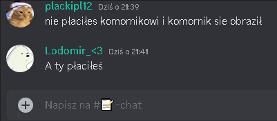 a screenshot of a chat between plackipl12 and lodomir