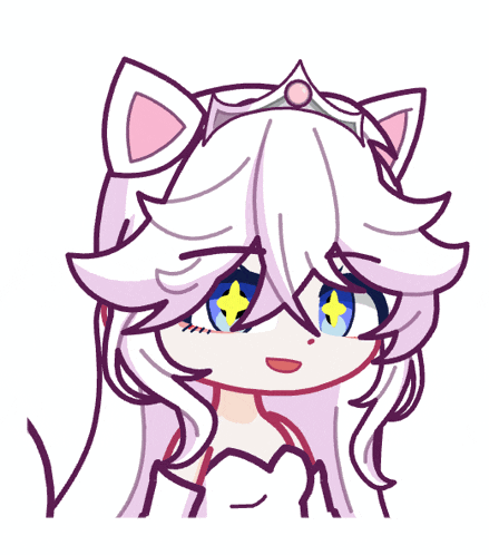 a drawing of a girl with white hair and a tiara