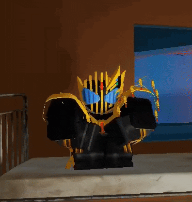 a cartoon character is sitting on a bed in front of a window .