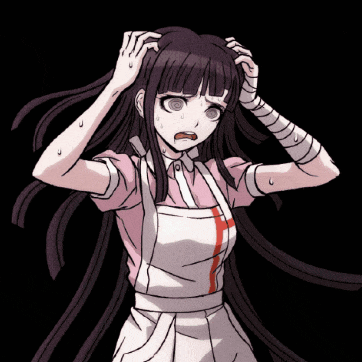 a drawing of a girl with long hair and bandages on her arms